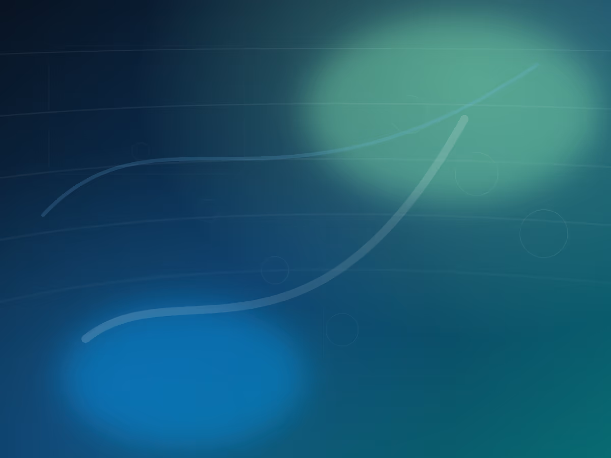 Orbitale Linien in einer 3D-Szene, die einen kontrollierten Delivery-Prozess symbolisieren.